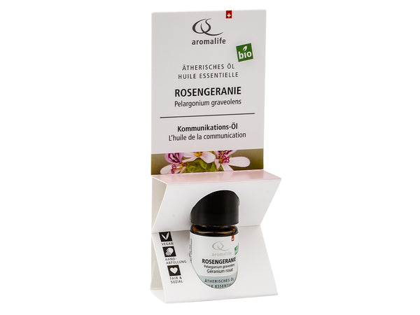 AROMALIFE Top Geranie (Rosengeranie) Bio ätherisches Öl 5ml