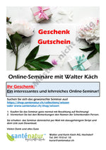 Geschenkgutschein Videoaufzeichnung mit Walter Käch